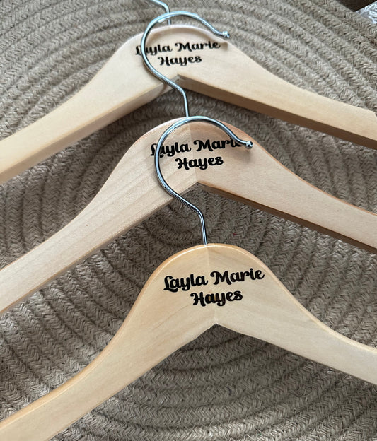 Child Personalized Wooden Hangers